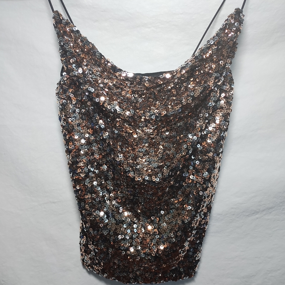Bundle 3 🎉 Items $10-Thirty Thirty Women's Gold Sequin Cami Size XS